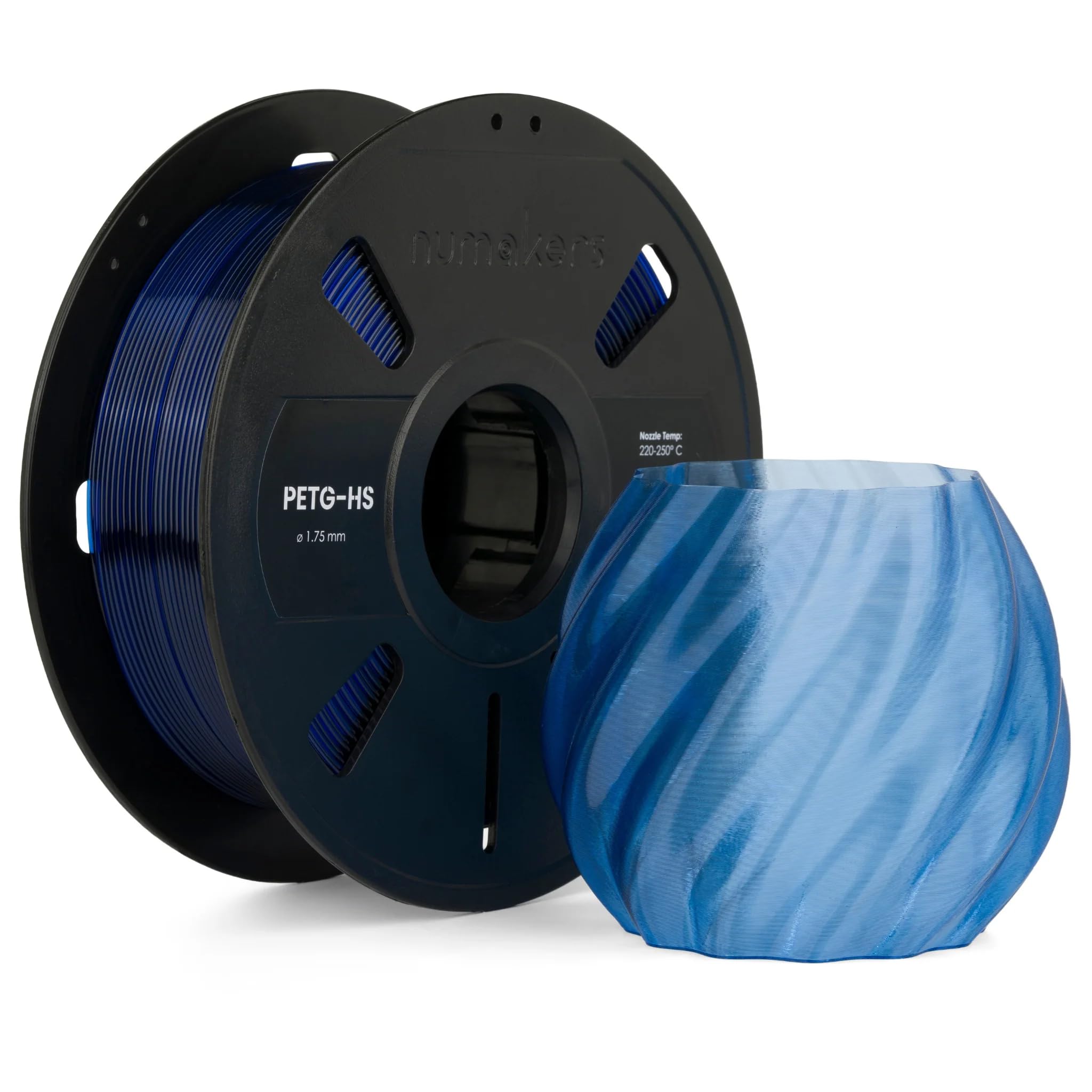 Numakers PETG Translucent 3D Printer Filament Semi-Clear Glossy Finish 1.75mm 1 Kg Spool Strong Layer Adhesion Low Warp High Durability (Blue)-image-10