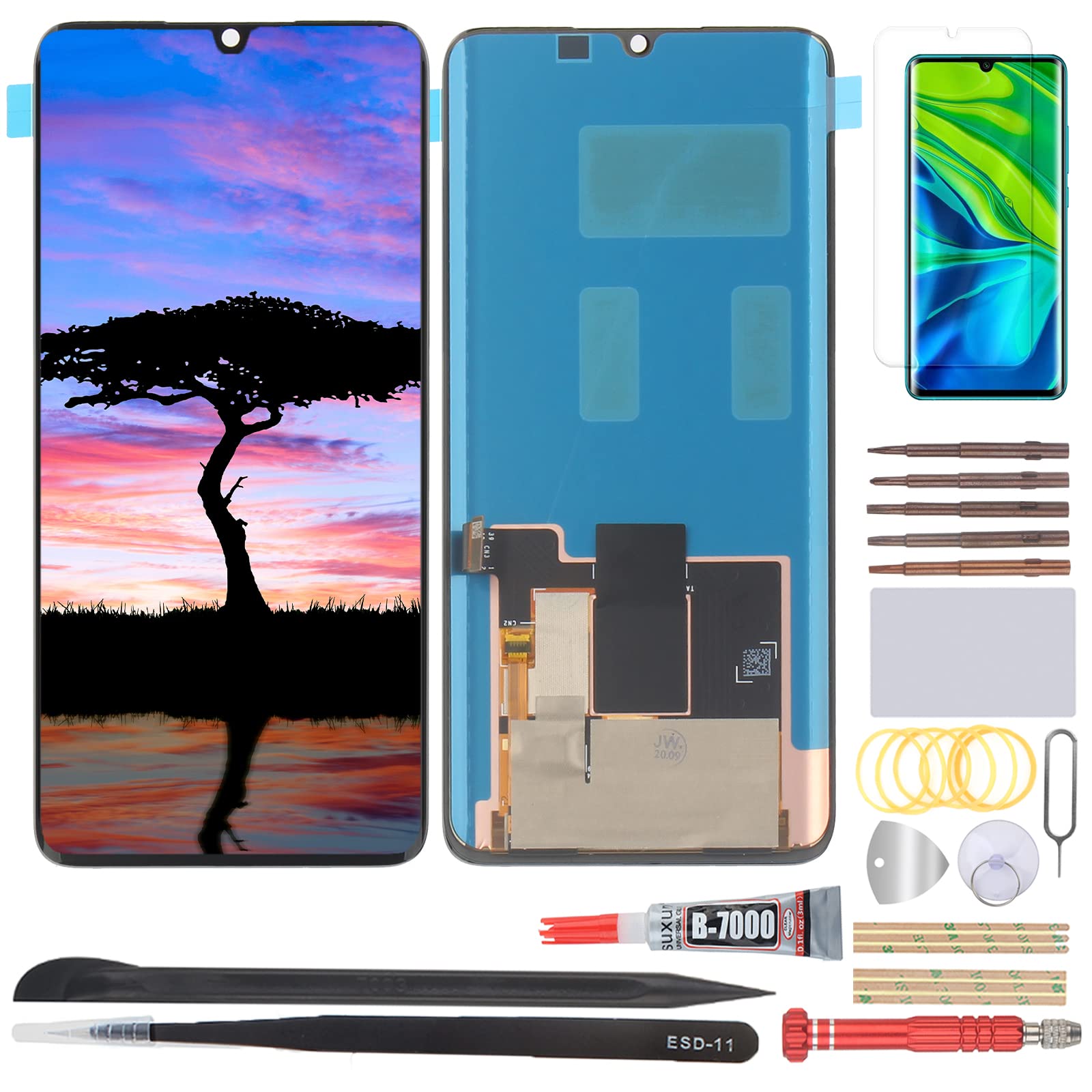 Replacement for Xiaomi Mi Note 10 Mi CC9 Pro Mi Note 10 Pro 6.47" LCD Display Touch Screen Digitizer