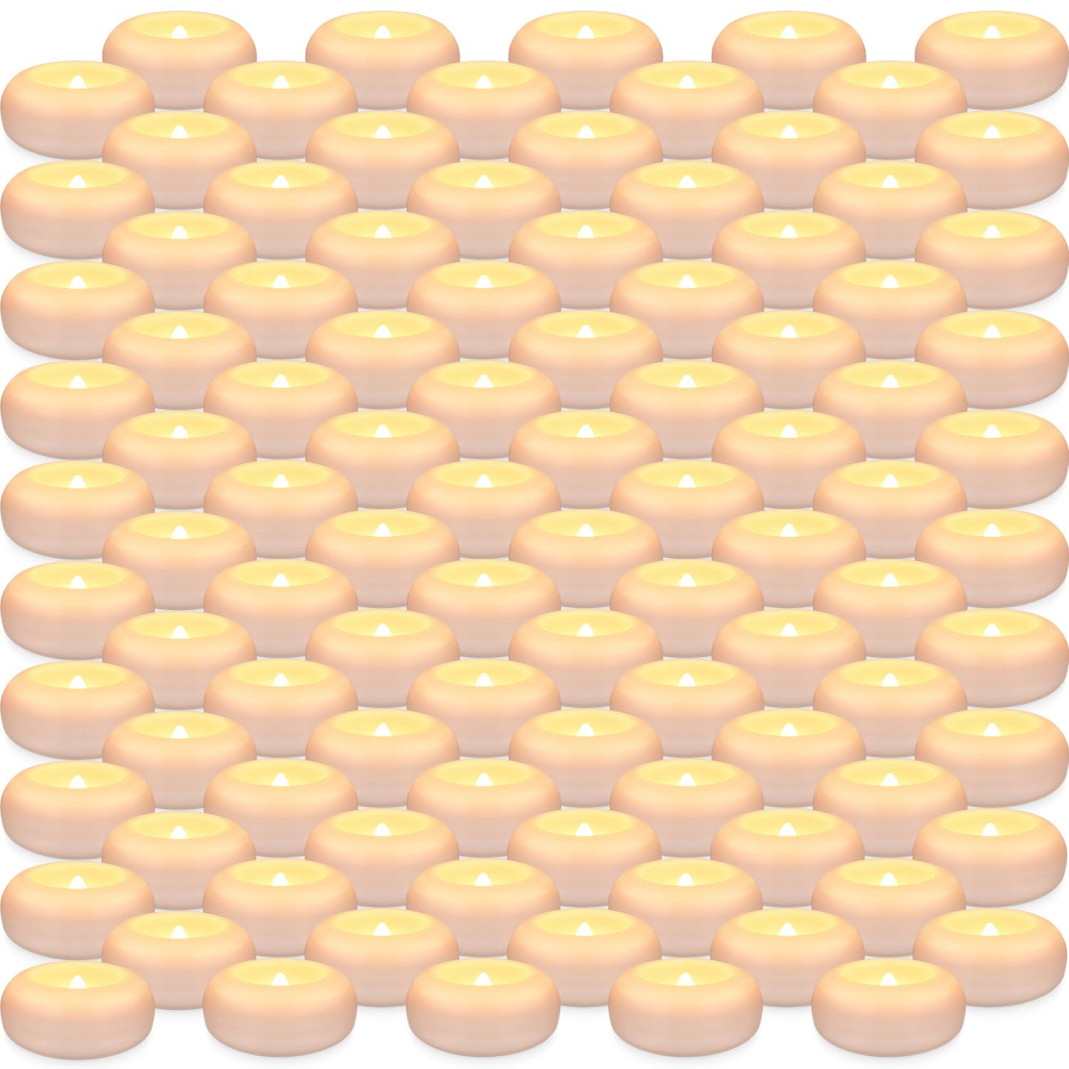 100 2-inch Floating Candles, Water Activated Flameless Tea Light