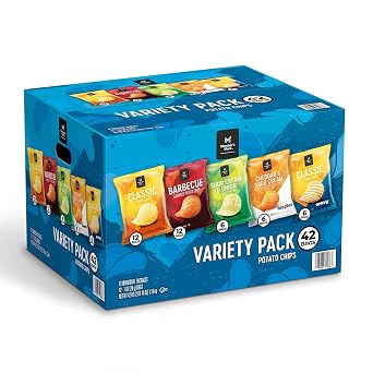 Members Mark Potato Chips Variety Pack, 1 Ounce Pack of 42