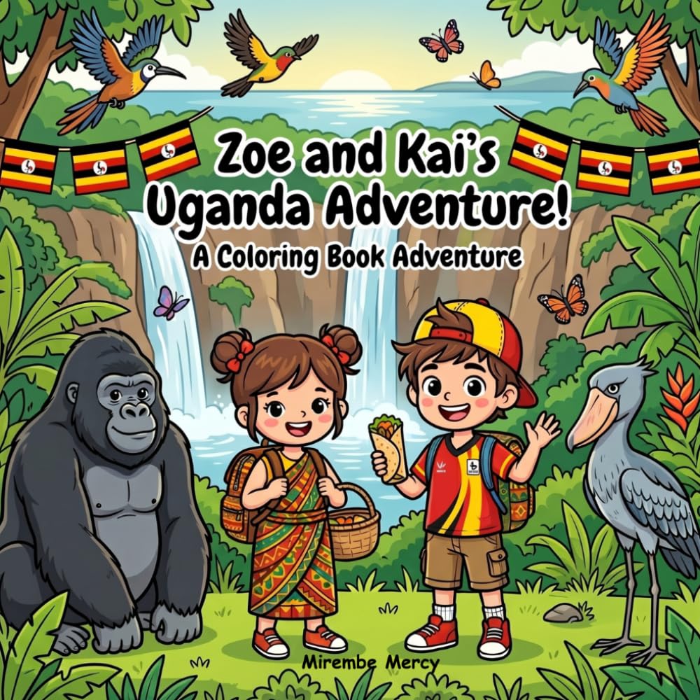 Zoe & Kai's Uganda Adventure Coloring Book: A Fun Travel Coloring and Activity Book for Kids Ages 3-13 | Explore Wildlife, Famous Landmarks, Food, ... (Around the World Coloring Adventures)