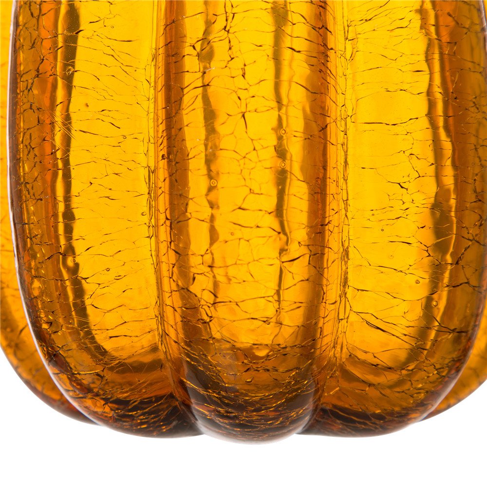 Glitzhome for Fall Harvest Thanksgiving Decors 9" H, Amber, 9"H - Image 4