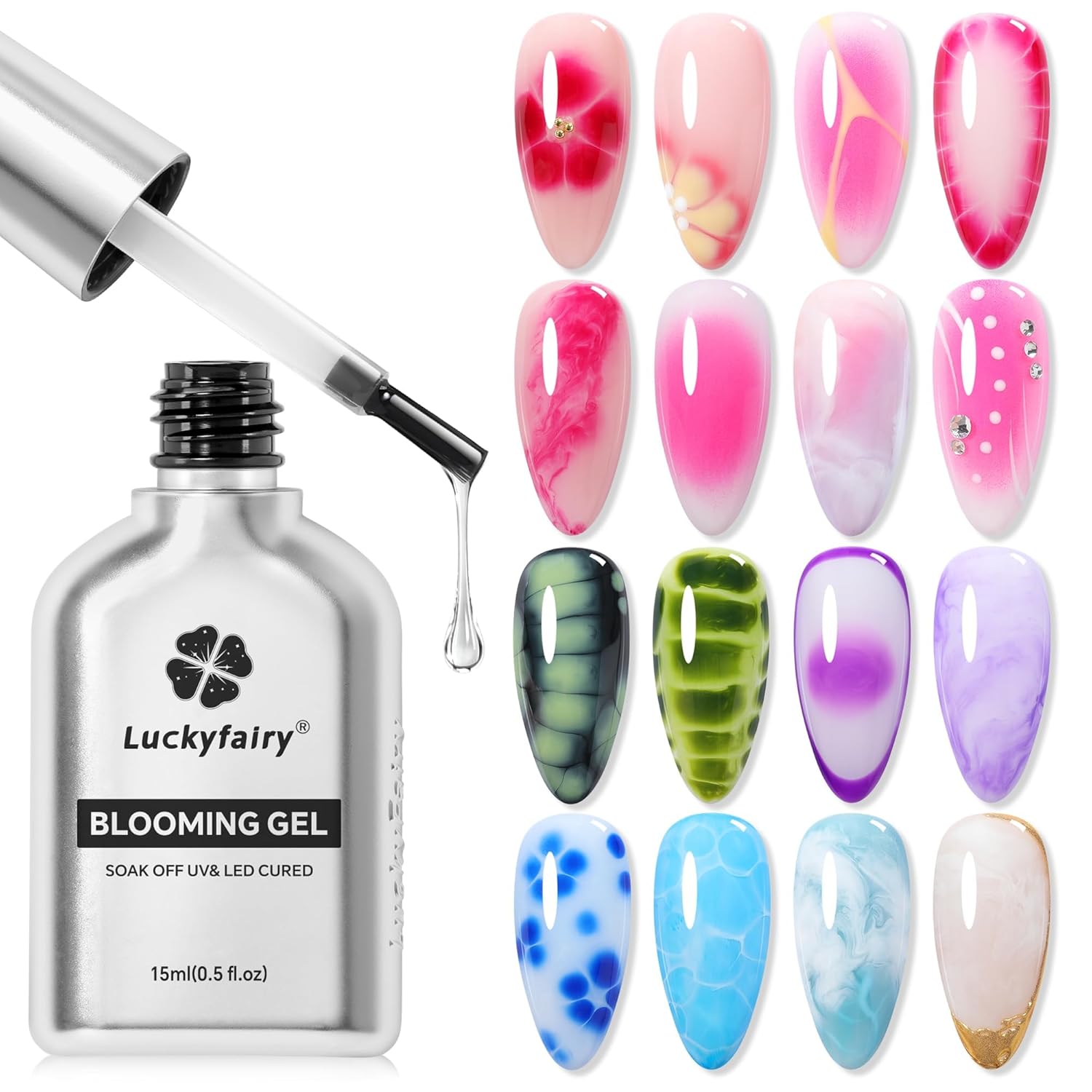 Luckyfairy Blooming Gel Nail Polish Clear 15ml