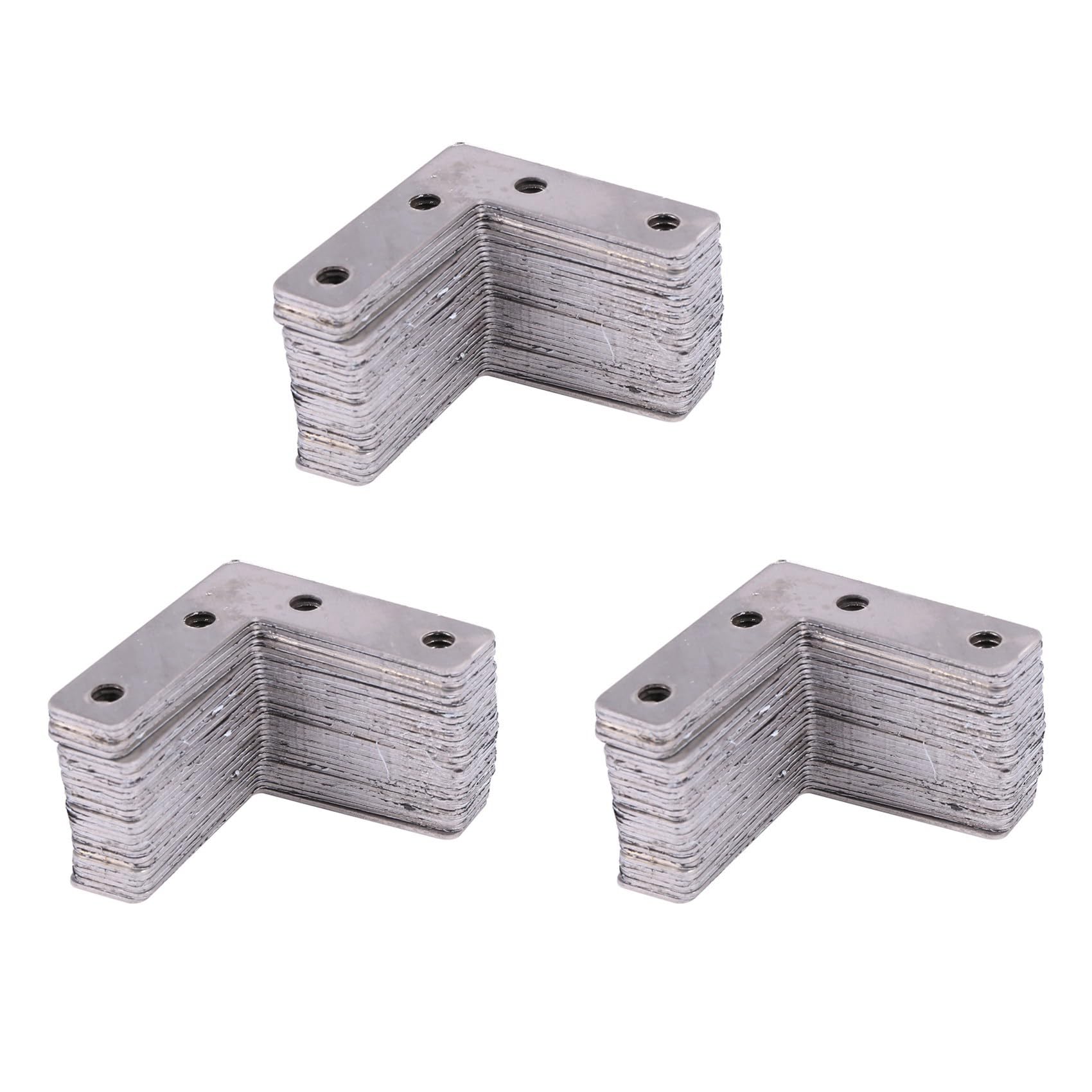Jnchdghwa Silver 50Mmx50mmx1mm L Shaped Flat Fixing Mending Repair Plates Brackets 90Pcs