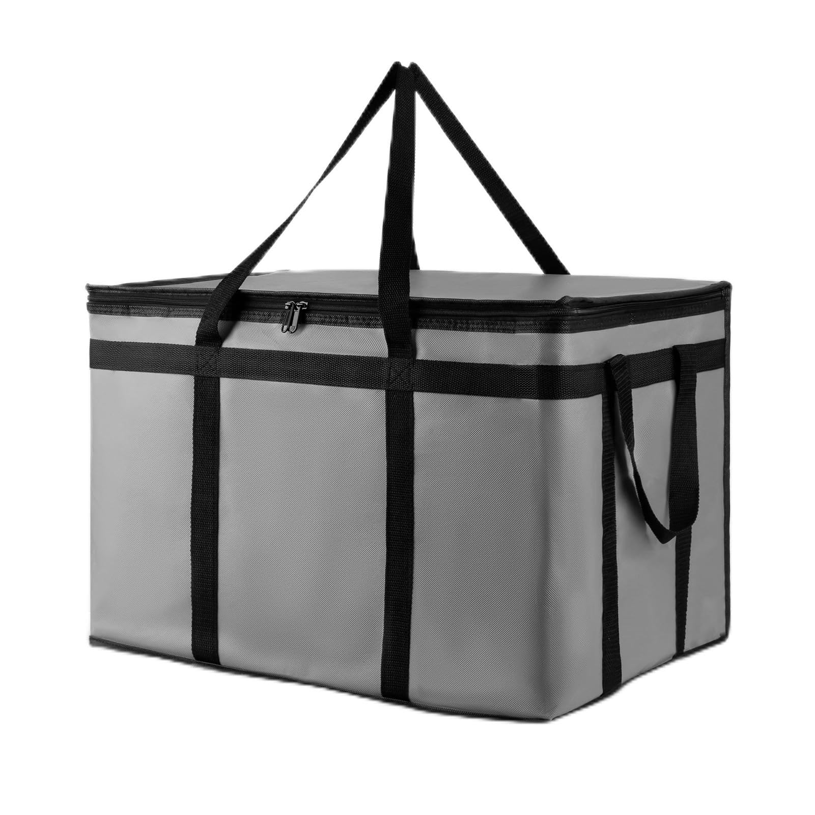 XXXL Insulated Food Delivery Bag - Reusable Thermal Cooler Grocery Bags for Catering & Delivery, Pizza Carrier for Events, Large Capacity Bag Keeps