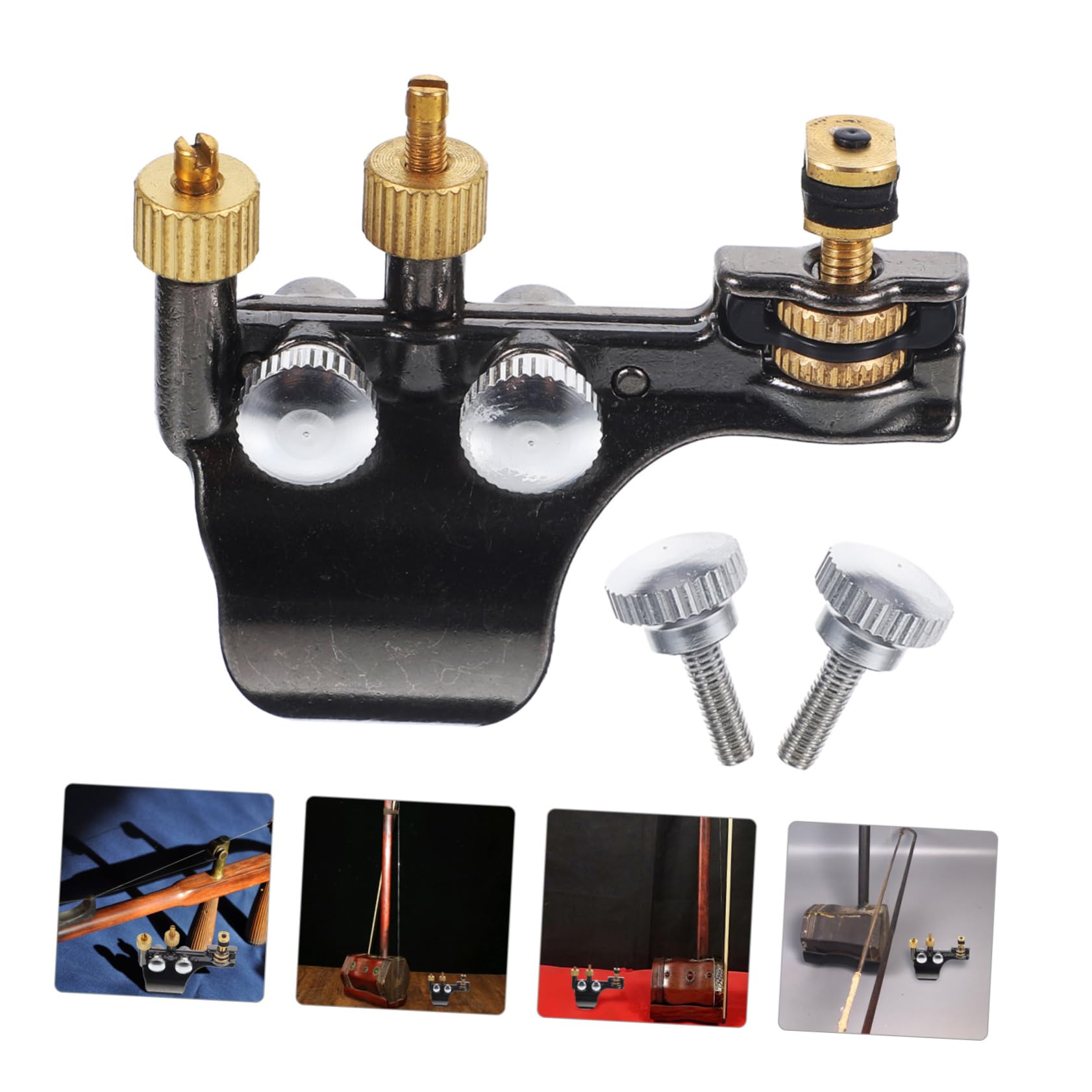 GOOHOCHY Professional Erhu Tuners String Spacing Tuner for Erhu Durable Material Easy to Install Operate present for Musicians and Beginners