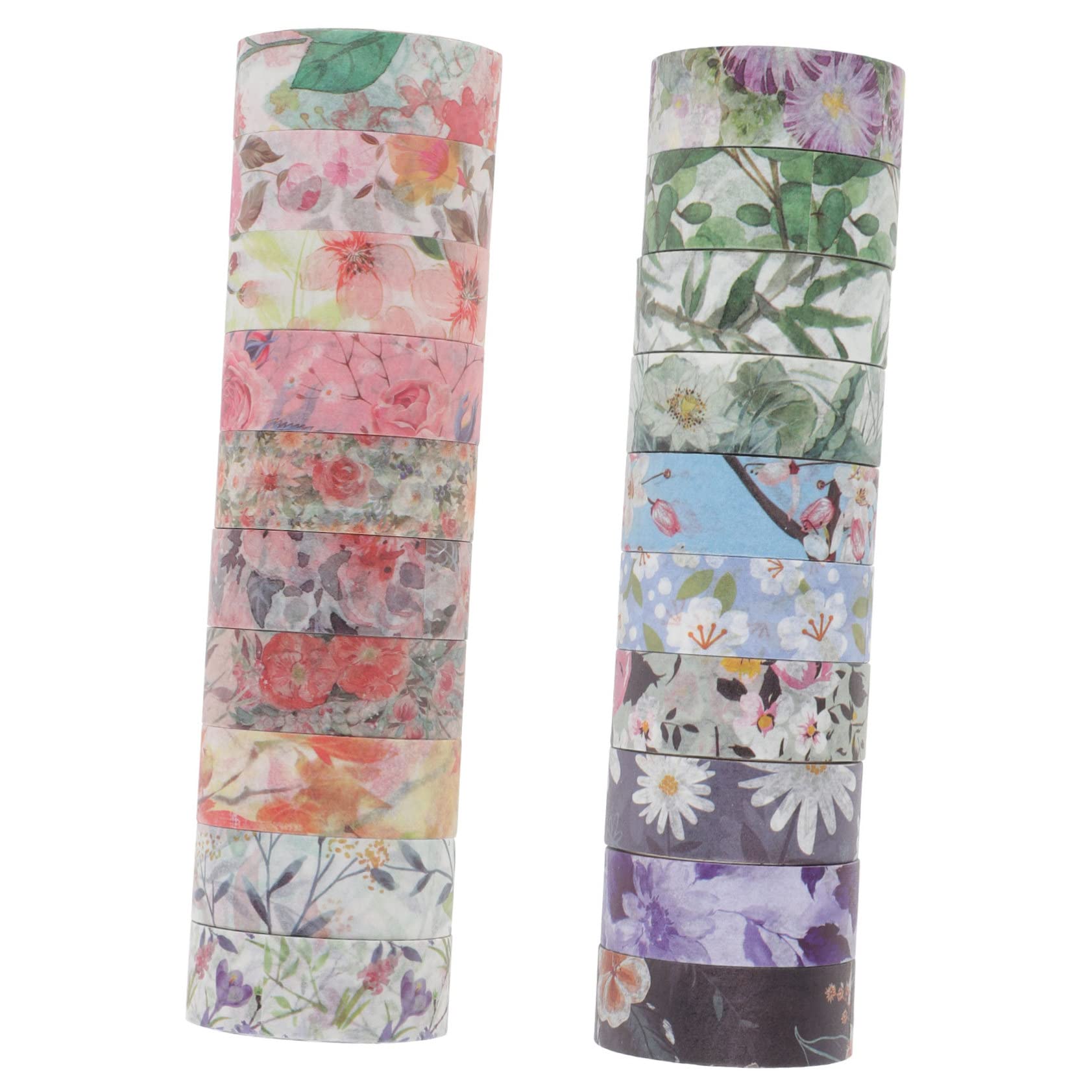 SHINEOFI 60rotoli Washi Tape Decorativi Per Scrapbooking e Fai Te Nastro Creativo Per Artigianato Facile Da Strappare e Riutilizzabile Per Diari e Biglietti Di Auguri