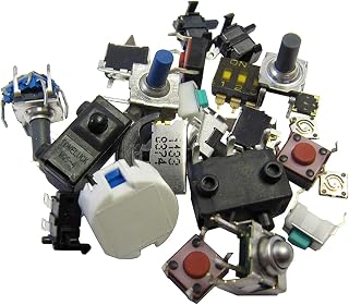 S104 Micro Switches & Buttons Approx 30 Pieces Various Sizes and Styles