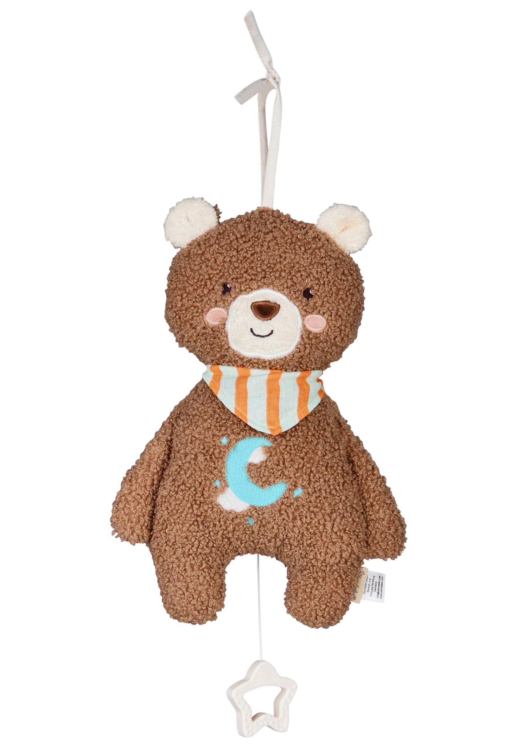Sterntaler Musical Box L Teddy Bear Baby Toy Soft Cotton Printed Jersey Removable Star Handle Light Stick La Lu Melody 27.5 × 19 × 5.5