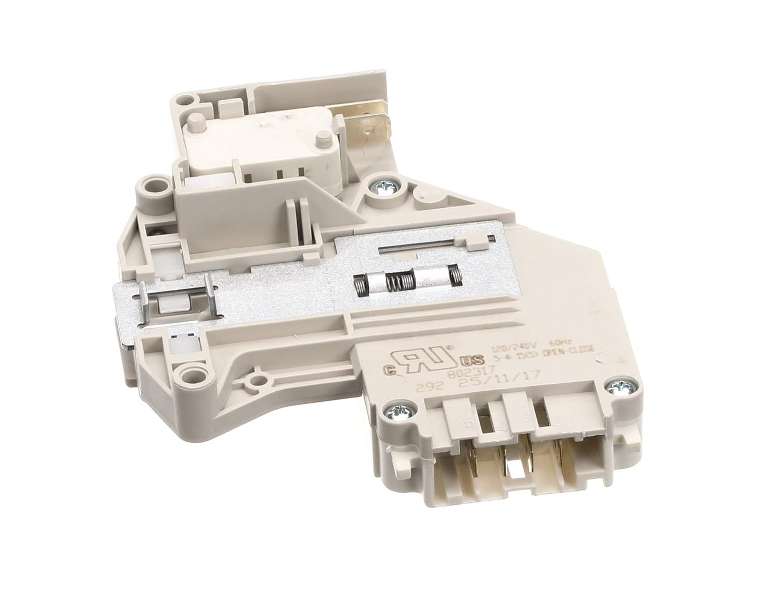 Speed Queen 802317P Assembly Door Latch/Switch Pack, Push Button, Manual, White