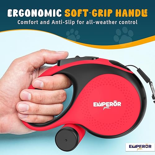 Miniatura 3 de Emperor Pets Correa retráctil de 26 pies para perros grandes, hasta 110 libras, correas de perro para perros medianos de 26 pies -Aura RD26