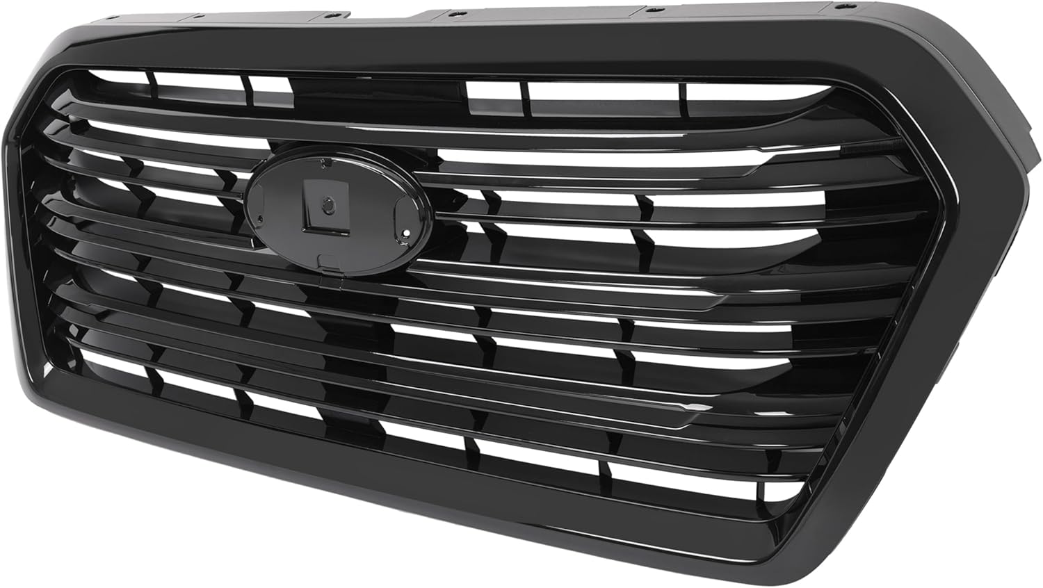 KUAFU Front Bumper Grille Compatible with 2019-2022 Subaru Ascent Grill Gloss Black Trim Plastic(ABS)