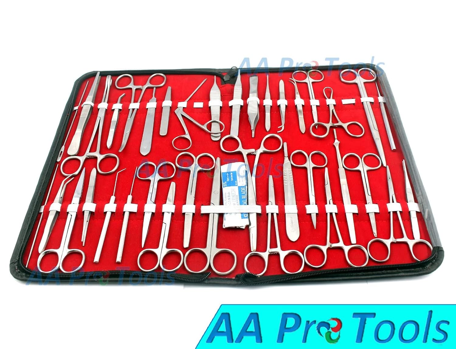 AA PRO 157 PC !Veterinary !Needle Holder,Scissors,HEMOSTAT,Scalpel Handles,Scalpel Blades-Instruments (All in ONE) A+ Quality