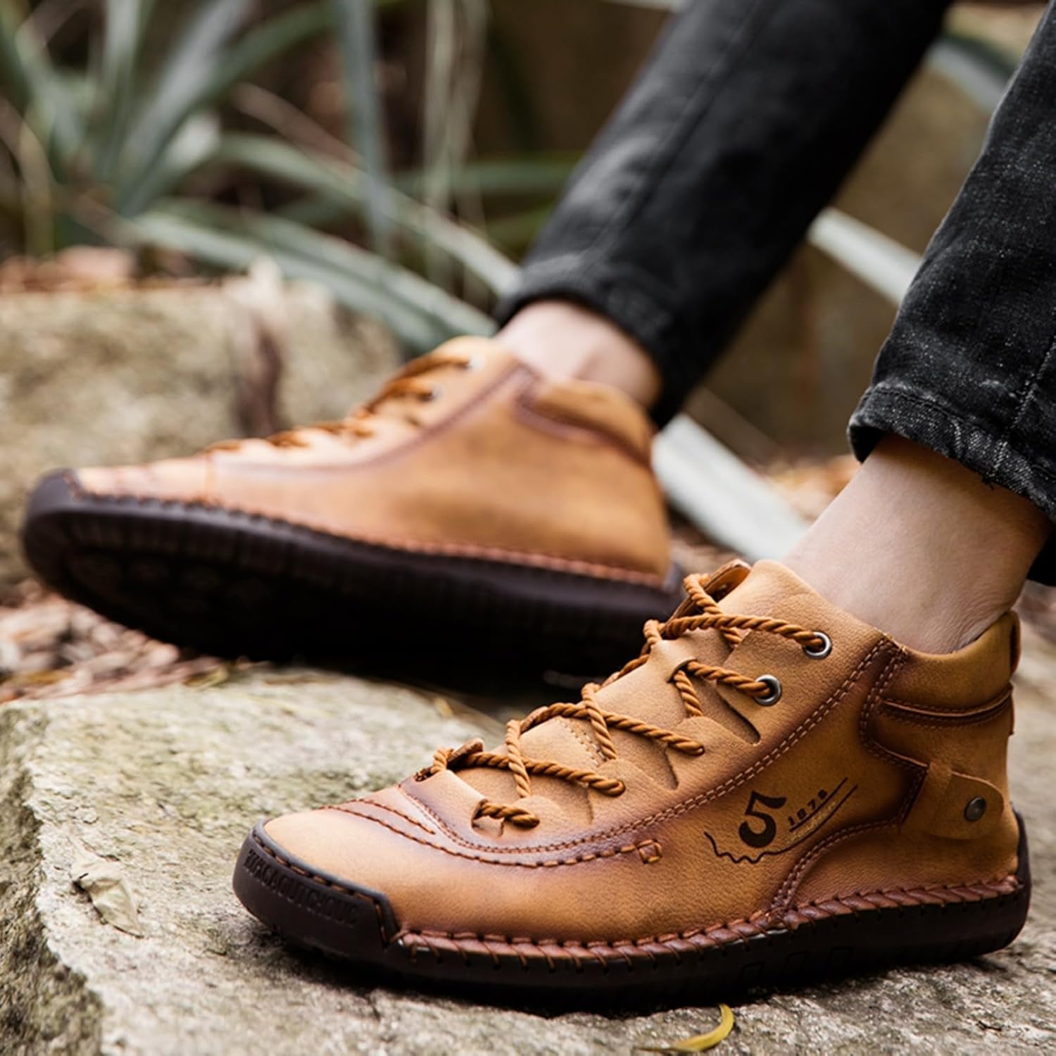 Women's Renaissance Boots Lightweight Medieval Lace Up Shoes with Metal Detail, Soft Faux Leather Flat Boots for Daily Commute, Driving, Work & Weekend Casual