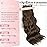 KooKaStyle Clip in Synthetic Hair Extensions Long Wavy 4PCS Thick Hairpieces Chestnut Brown Fiber Double Weft Natural Hair Extensions 24 Inch for Women