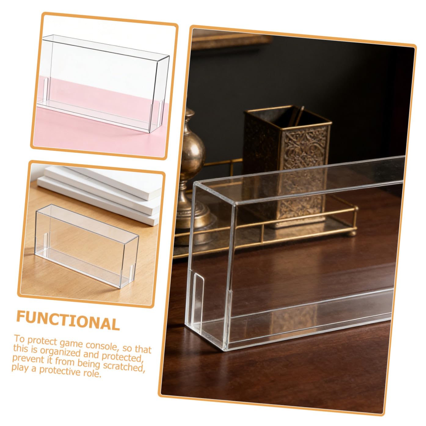 Custodia Protettiva Trasparente per Console Switch e Accessori Scatola Polvere in Acrilico Resistente Organizer Compatibile Switch OLED Design Compatto e Durevole per Protezione e