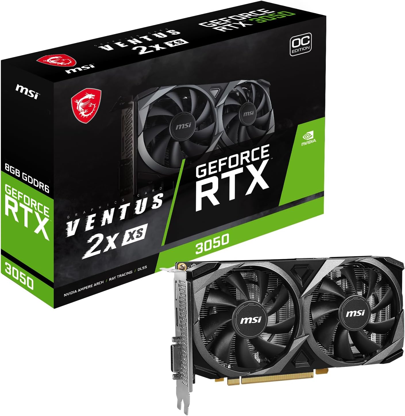 MSI GeForce RTX 3060 VENTUS 2X 12G OC Gaming Graphics Card - 12GB GDDR6 ...