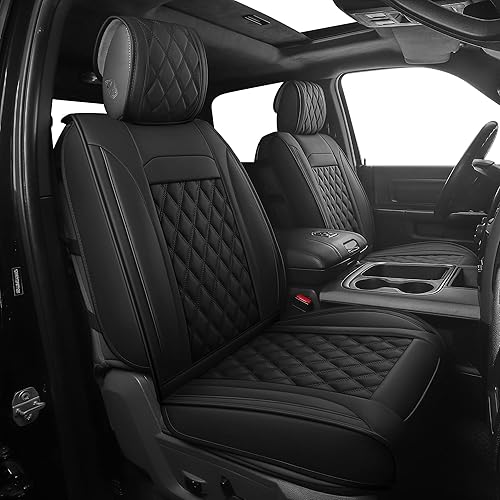 JOJOBAY Fundas de asiento de automóvil para Dodge Ram, compatible con Dodge Ram 2009-2025 150025003500 HD, camioneta, tripulación, regular,