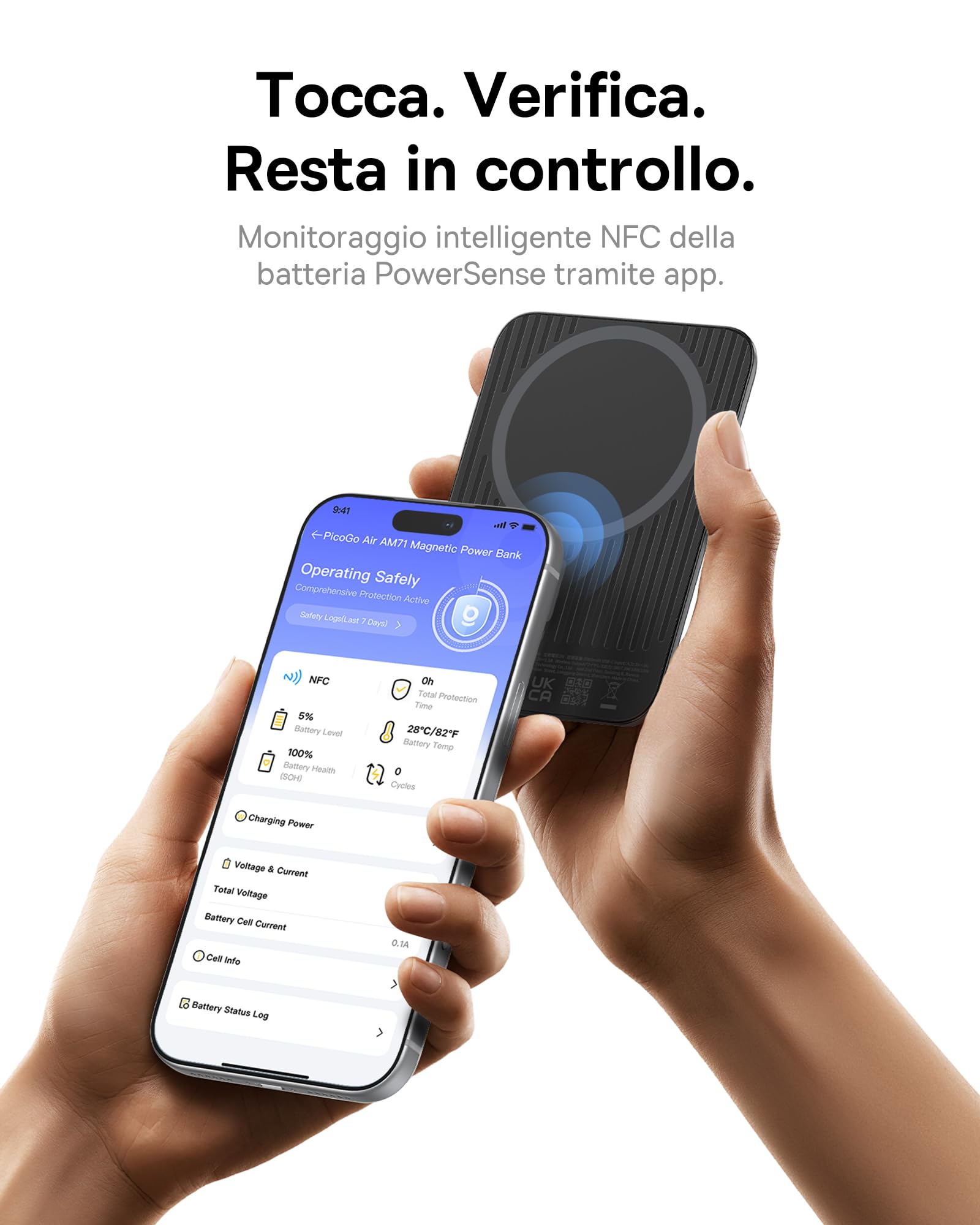 Baseus Picogo AM71 0,69 cm Ultra Slim 5000 mAh Magsafe Power Bank, certificazione CCC, caricabatterie magnetico portatile con cavo USB-C da 20 W, batteria esterna wireless per iPhone 17/16/15/14/13
