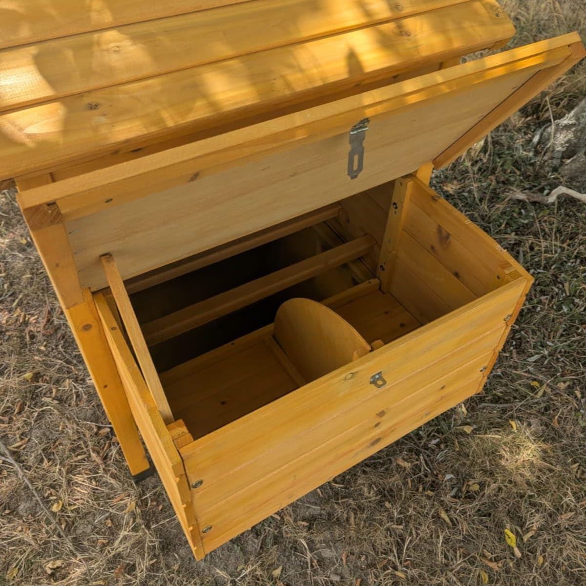 Animal Valley - Gallinero Cémani S - Madera - 80 x 70 x 93 cm - Talla S - Beige - para 2 gallinas