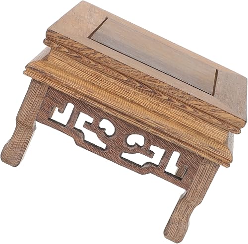 IMIKEYA Artesanías de madera la decoración de la oficina bandejas de madera bandeja de cristal base jarrón base de tetera base de madera bonsái