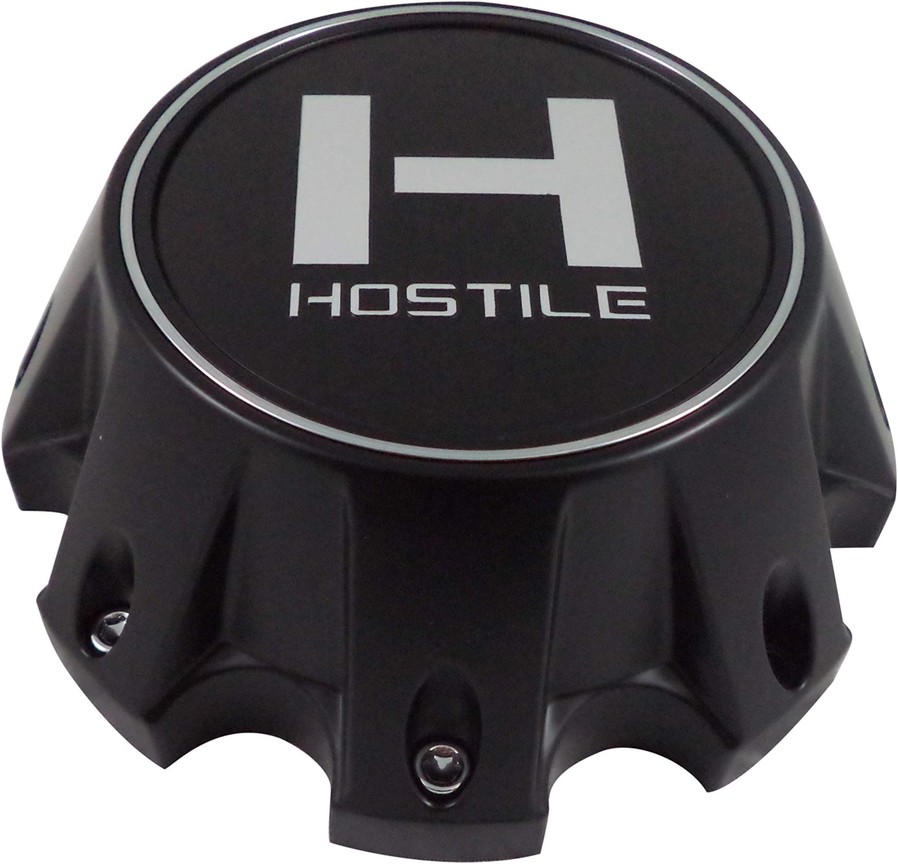 Hostile Wheels Satin Black/Black H Logo Custom Center Cap # HC-8006 (1)
