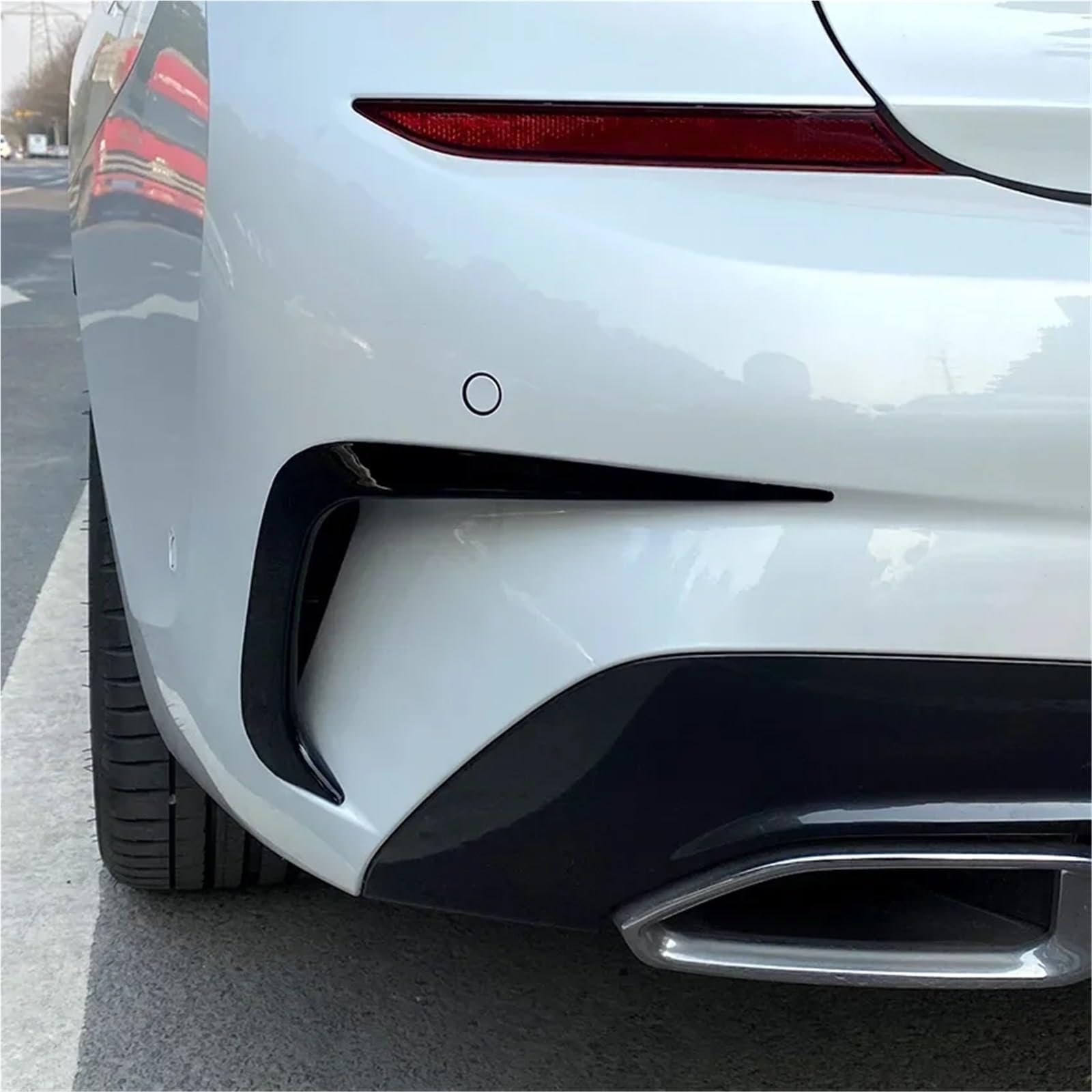 Spoiler samochodowy Pasuje do BMW serii 3 G20 2019 2020 2021 2022 2023 318i 320i 330i tylny zderzak, osłona płetwy rozdzielacza Canard Spojlery tylne do samochodów(Carbon Look)