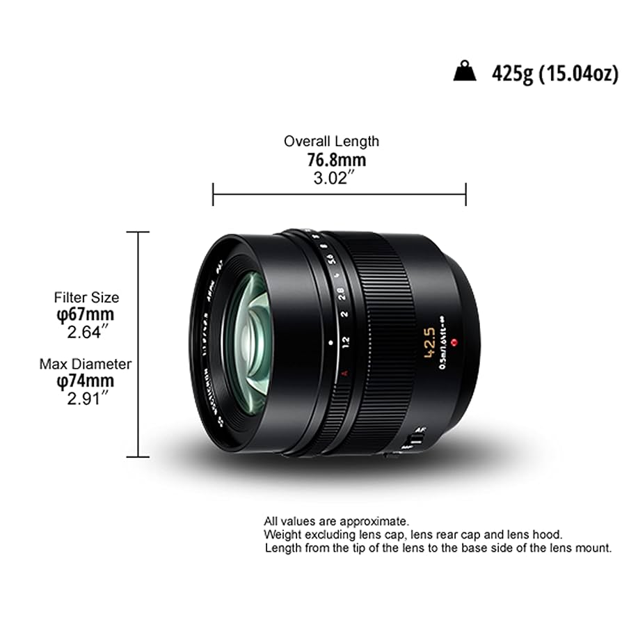 パナソニック LEICA DG NOCTICRON 42.5mm/F1.2 Panasonic LUMIX G Series LEICA 42.5mm F1.2 DG NOCTICRON Lens