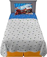 Vista 1 de Franco Ropa de cama para niños Juego de sábanas súper suaves, 3 piezas, tamaño individual, Hot Wheels