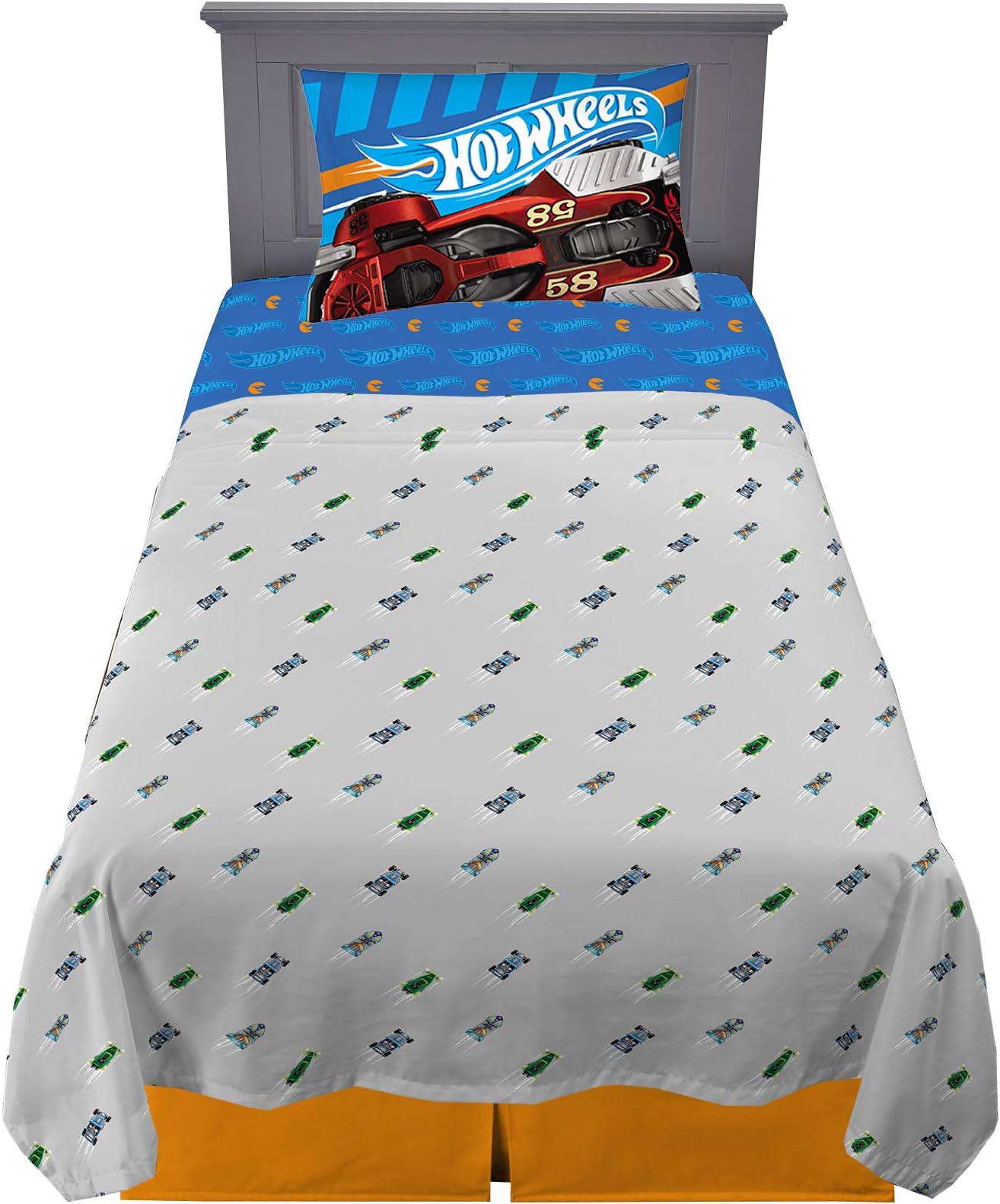 Kids Bedding Super Soft Sheet Set, 3 Piece Twin Size, Hot Wheels
