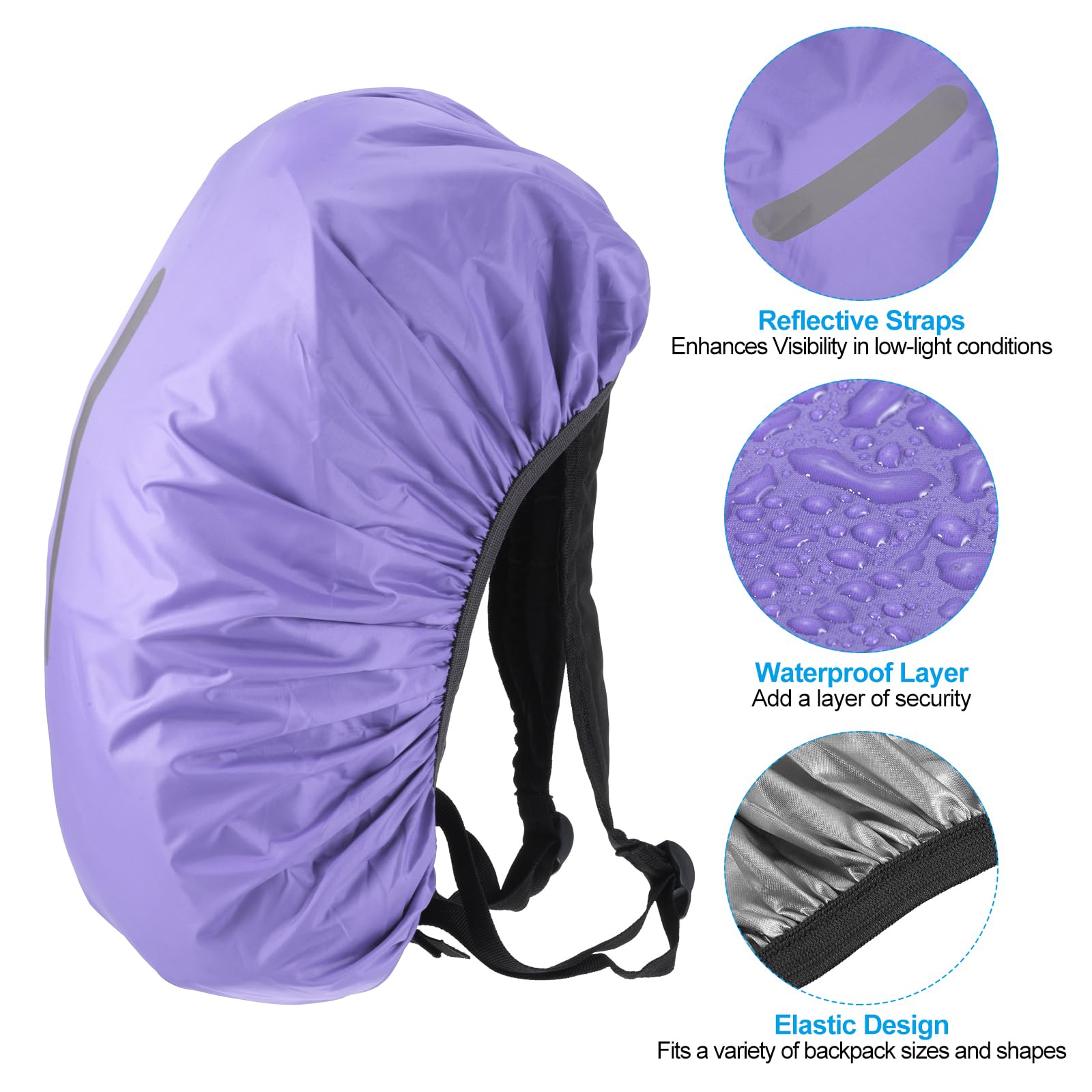 PATIKIL 30-40L Impermeabile Zaino Pioggia Copertura, Antiscivolo Zaino Copertura con Verticale Riflettente Tracolla Resta Asciutto per Escursionismo, Campeggio, Caccia, S, Rosa Rosso PATIKIL 30-40L Impermeabile Zaino Pioggia Copertura, Antiscivolo Zaino Copertura con Verticale Riflettente Tracolla Resta Asciutto per Escursionismo, Campeggio, Caccia, S, Rosa Rosso