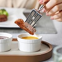 Vista 7 de MALACASA RAMEKIN.DISH - Juego de 24 mini ramekins de 2 onzas, Ramiken, moldes de cerámica para crema brulee, tazas de natillas blancas, cuencos