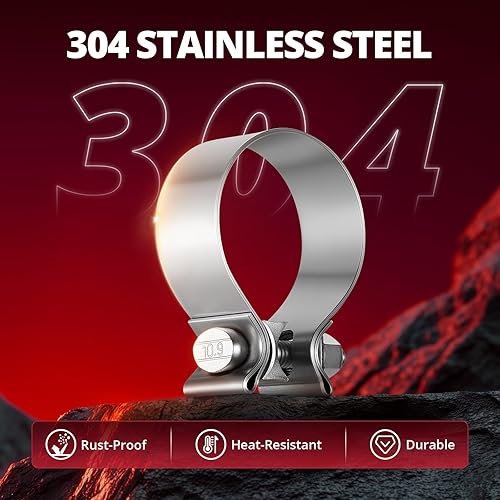 Vista 17 de EVIL ENERGY - Abrazadera selladora de caños de escape con silenciador de acero inoxidable