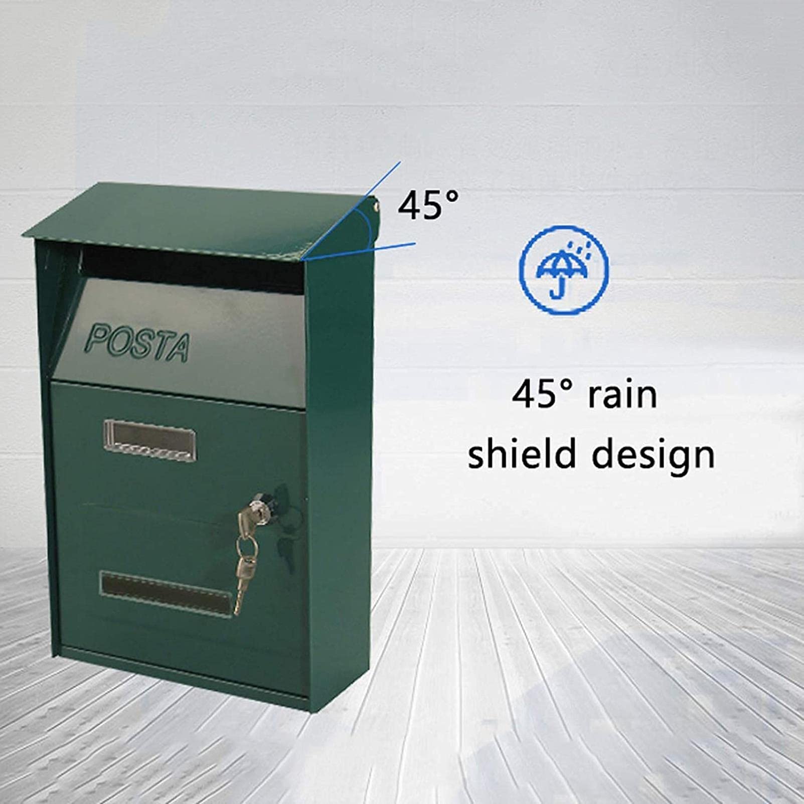 Buzón Haussmann 210 Buzón Con Cerradura Haussmann Antracita - Para Pared, RAL 7016, Incluye Accesorios De Montaje Buzón Pared Con Cerradura