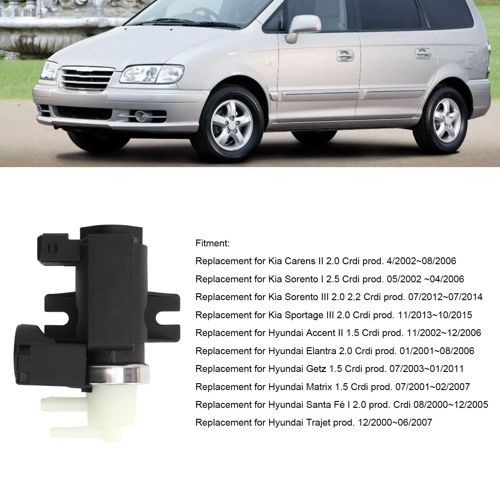 Soupape Pression Turbo Électrovanne Turbo 6655403497 - Compatible Soupape Pression Turbo Électrovanne Turbo 6655403497 - Compatible