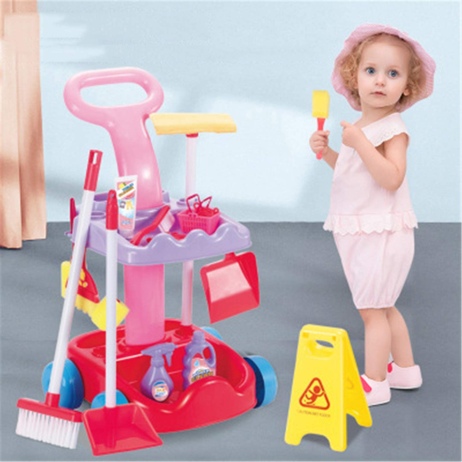 Amazon｜子供用掃除キット幼児16点入ゲーム着脱可能掃除車掃除用品