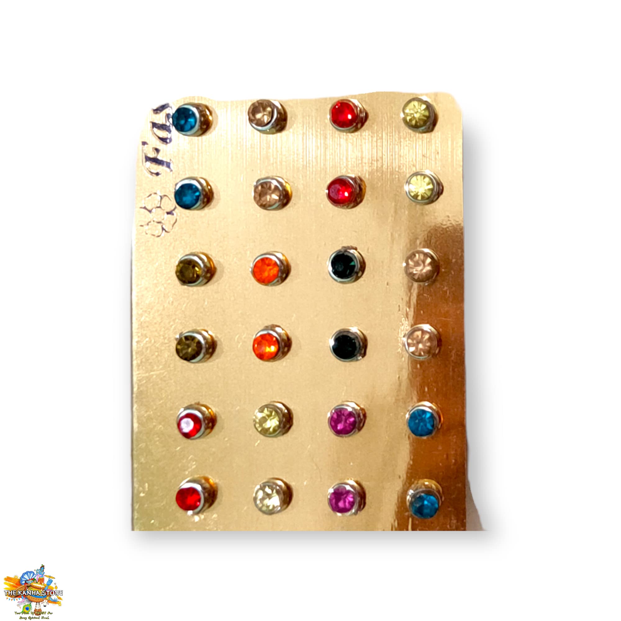 Brij Sugandha Rhinestone Metal Stud Earring – Set of 12 Pair Kundal Tops For Laddu Gopal & Devi Maa | By The Kanha Store (Round) (B0B5DSR19X) Amazon Price History, Amazon Price Tracker