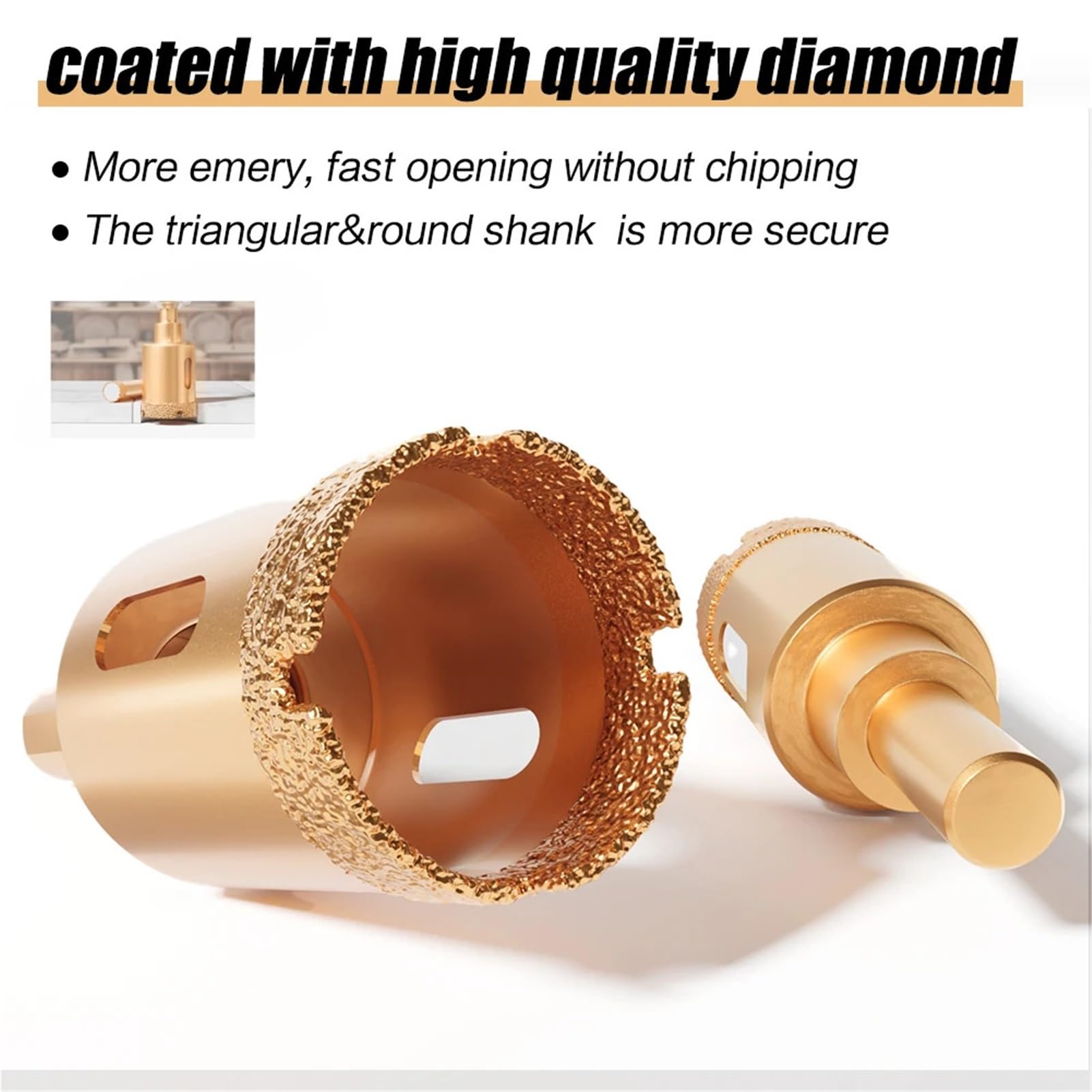 Compatibile con il set di punte diamantate brasate M10 da 12 pezzi