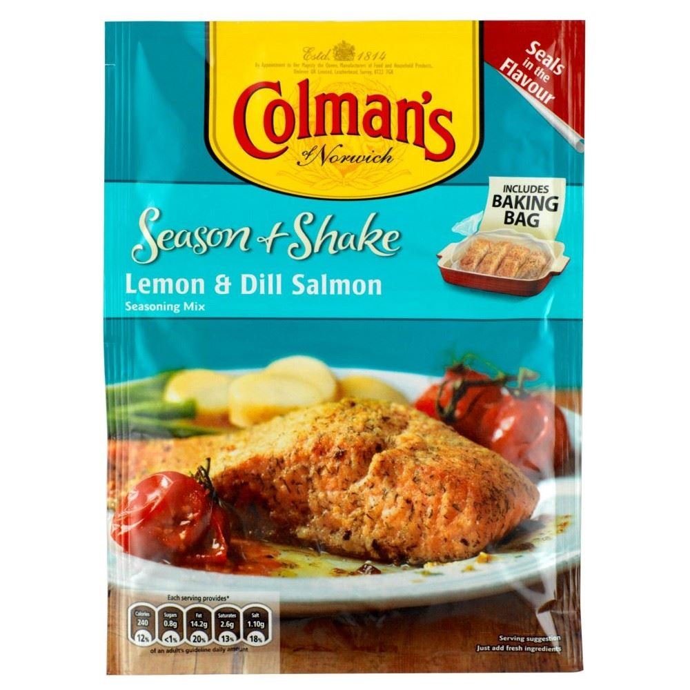 Colman's Season & Shake Lemon & Dill Salmon (18g) Pack