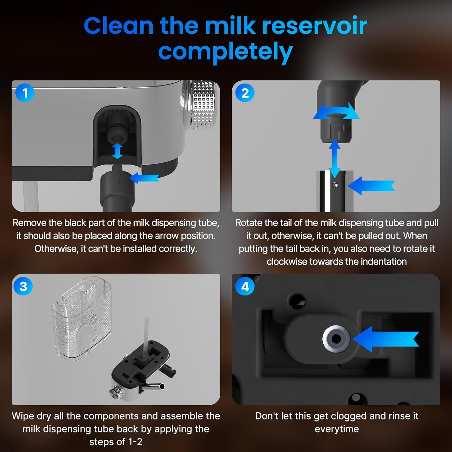 Replacement Upgraded 23.7oz (700ml) Milk Reservoir for Espresso Machine EM5420-US