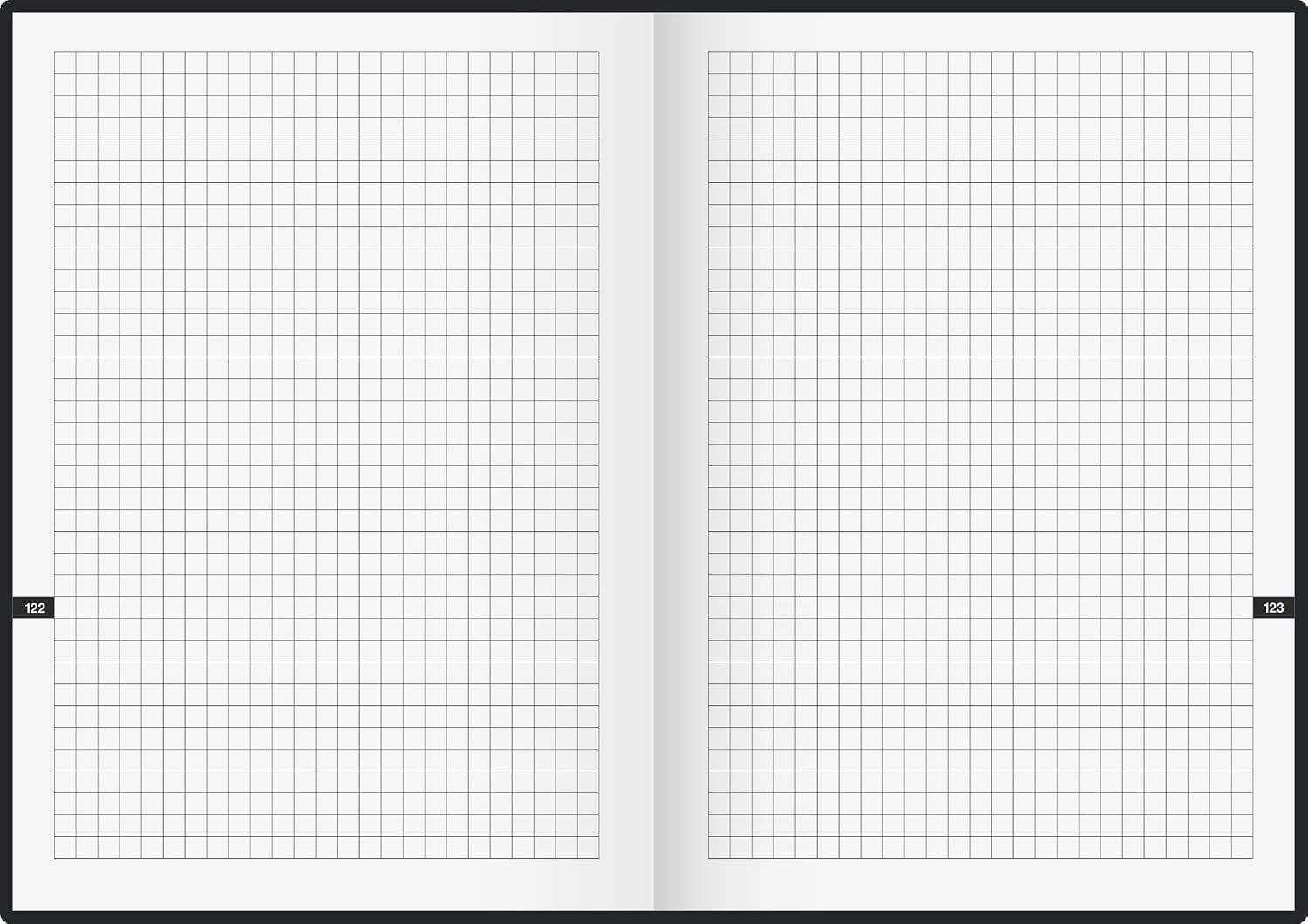 BRUNNEN Book Calendar TimeCenter Model 725 (2025), 2 Pages = 1 Week, A5, 352 Pages, Baladek Cover, Black