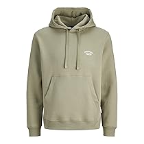 JACK & JONES Jorgreene Branding Sweat Hood Ch, Erba Marina, L
