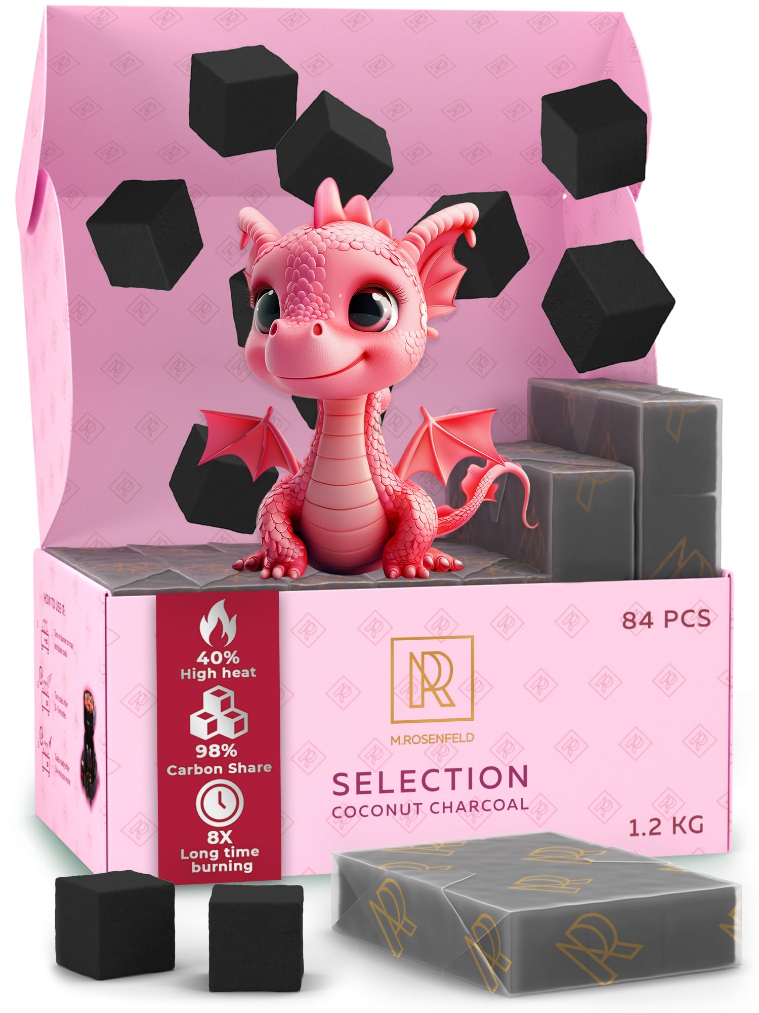 Amazon.co.jp: シーシャ 炭 キューブ シーシャ炭 フラット 25mm 84個