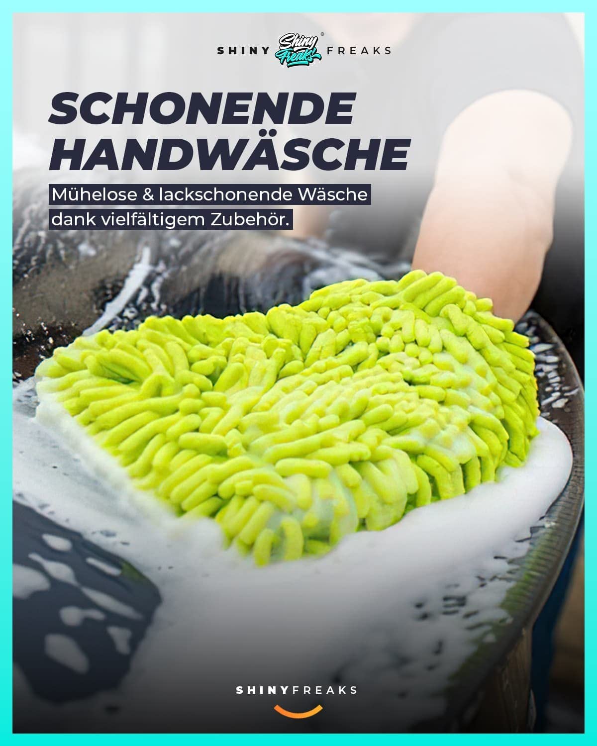 Sonax ActiFoam Aktivschaum (1L) hochkonzentrierter Snow Foam + chemicalworkz Waschhandschuh + Schaumsprüher - schonende Autowäsche - Vorreiniger, Shampoo, pH-neutral, waschen, reinigen | 5-teilig