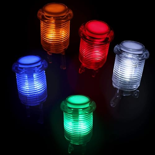 Miniatura 7 de 2 Jugadores Arcade Game Stick DIY Kit Botones con Logo LED 8 Vías Joystick USB Encoder Cable Controlador para PC MAME Raspberry Pi Color Mix