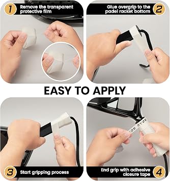 RYZE Padel Grip - White Padel Overgrips for Padel Rackets - Extra Comfort and Grip - Non-Slip Ultra Sweat Absorbent - Anti-Vibration - Compatible with Pickleball, Badminton & Tennis Rackets - 120 cm