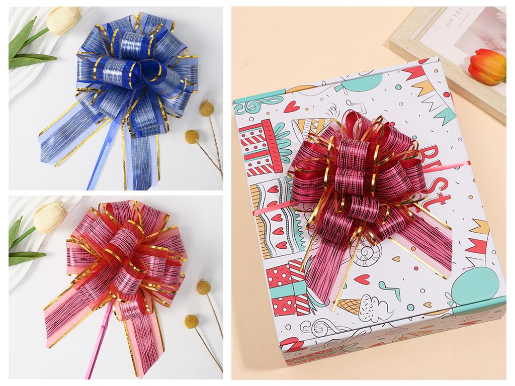 Lazos Decorativos Grandes 15 Piezas para Regalo Boda Fiesta Decoración de Automóviles