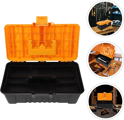 Miniatura 5 de Sewroro Lockable Plastic Tool Box Organizer Portable Multifunctional Tool Storage Case for Travel Camping Sturdy Construction with Reliable Locking