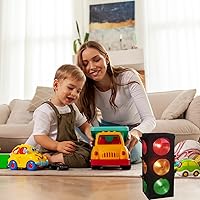 Vista 6 de The Dreidel Company Lámpara de luz de parada de tráfico, simula luz de parada de tráfico, enchufe de alimentación de CA, 12.25 pulgadas