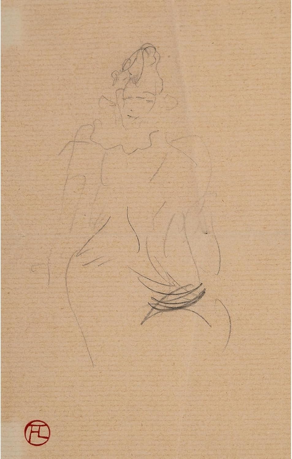 ArtDirect Silhouette of a woman Unframed Art Print Giclee Poster by Henri de Toulouse-Lautrec - Ready for Framing with Customization Sizes 6x10, 9x14, 13x20, 23x36, 30x48 and 38x60 inches